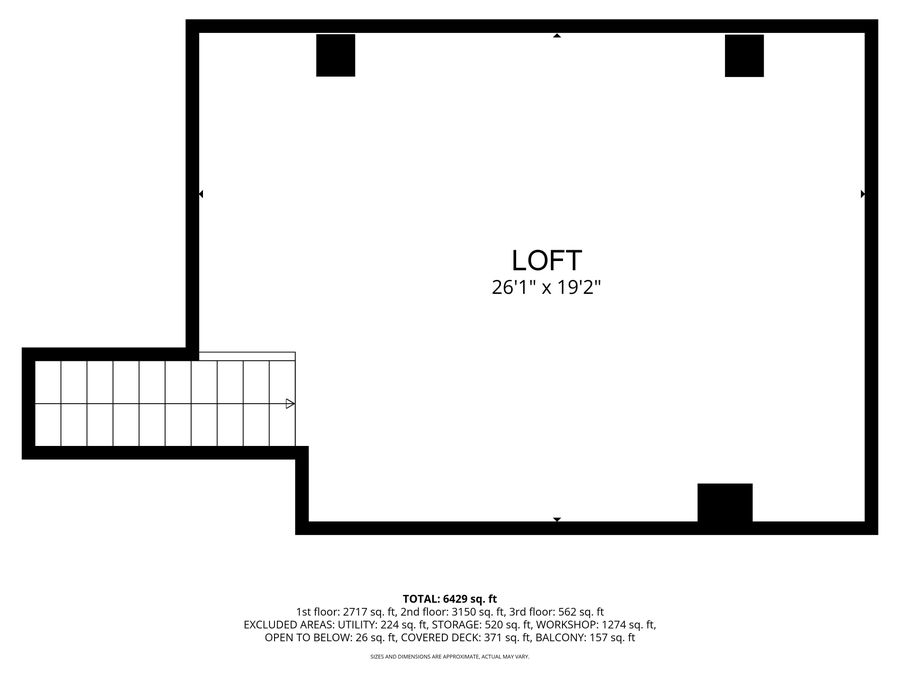 Floor plan: the barn loft