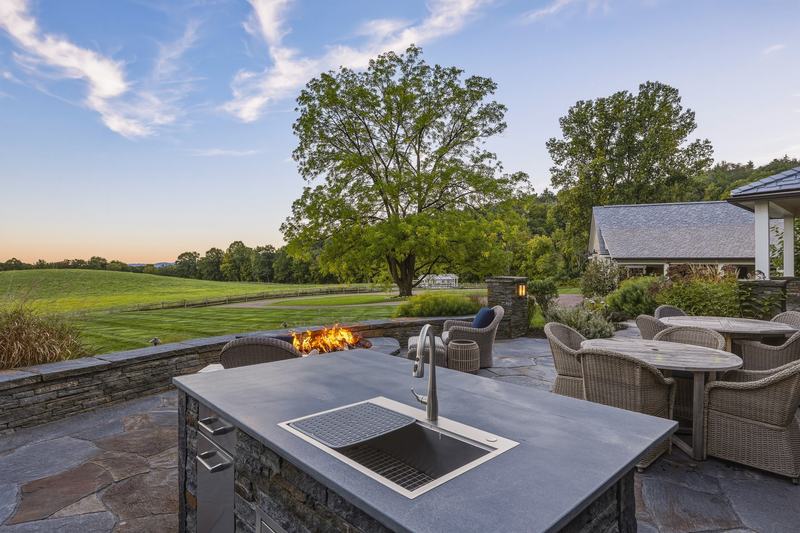 Outdoor kitchen with long views